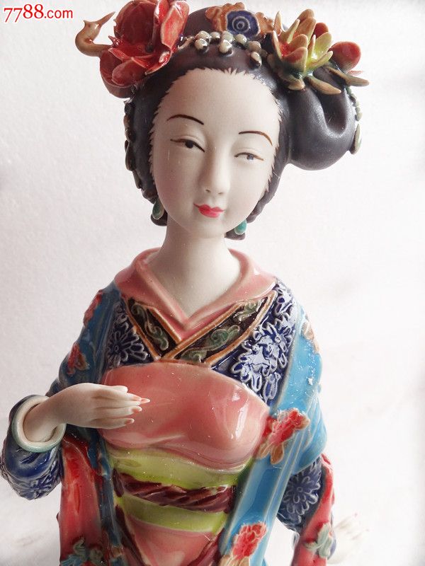 仕女工艺品四大美女【貂蝉】陶瓷人物家居摆件