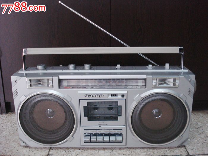 夏普原装gf-7474手提式录音机单卡收录机老式录音机