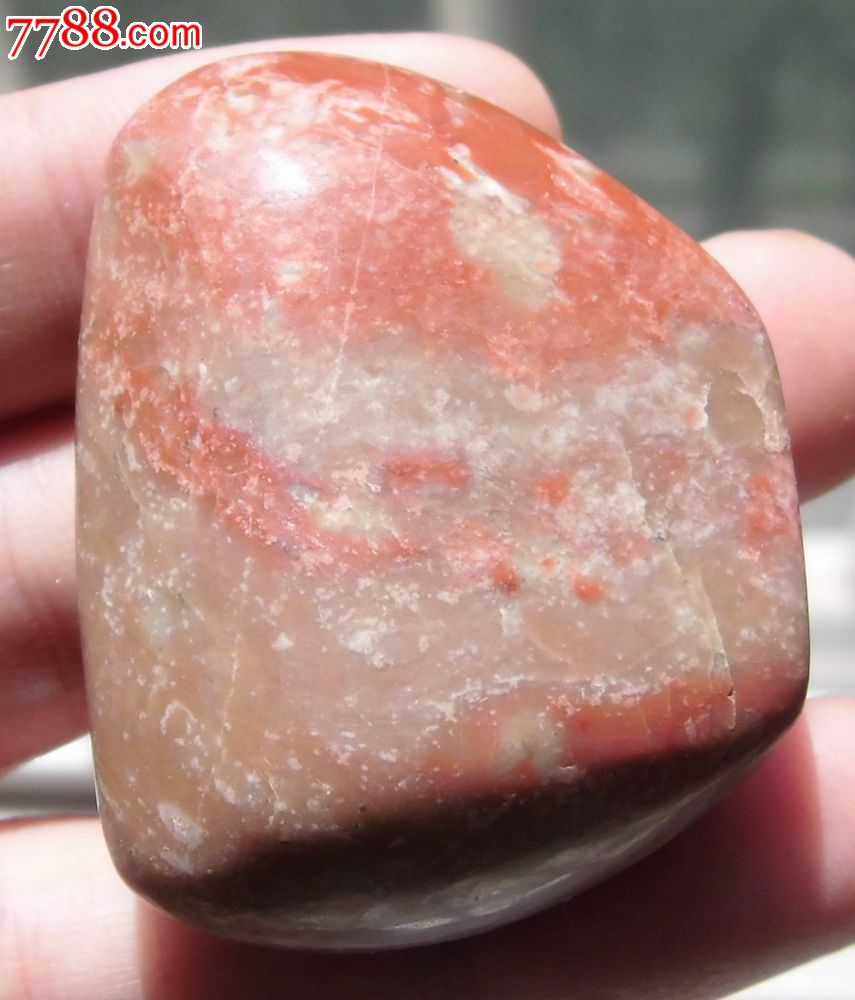 长江石红碧玉打磨色彩园林鱼缸把玩天然原石奇石雨花花盆原料彩石484