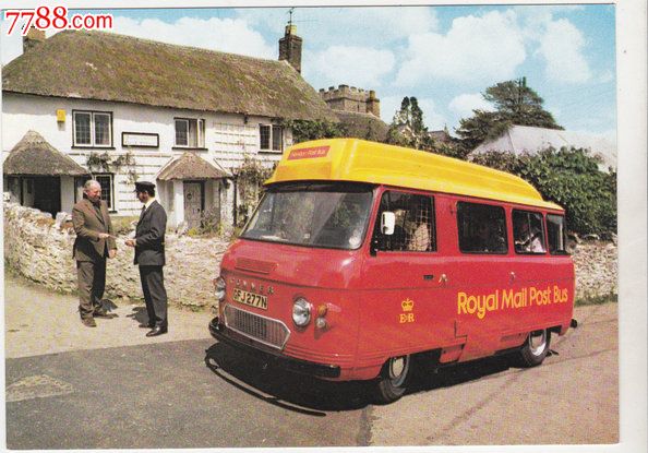 外国原版明信片英国皇家邮政巴士