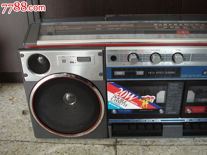 原装三洋mw20k-2双卡录音机收录机怀旧收藏橱窗陈列影视道具