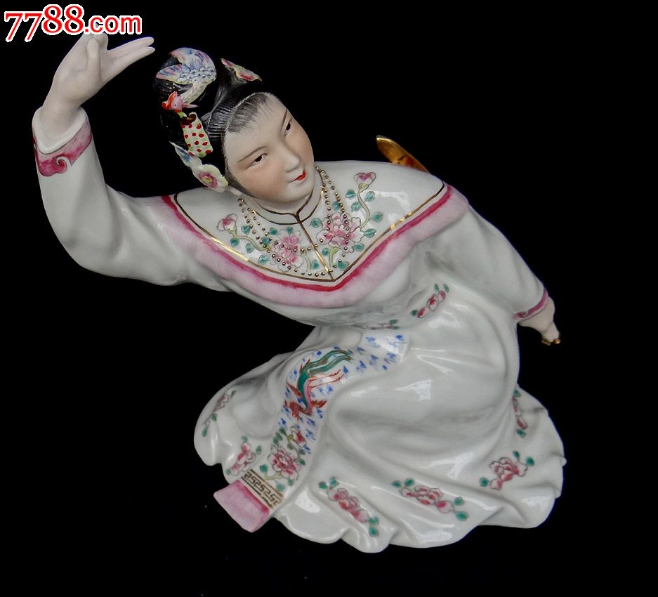 景德镇-文革瓷雕-舞剑50年代