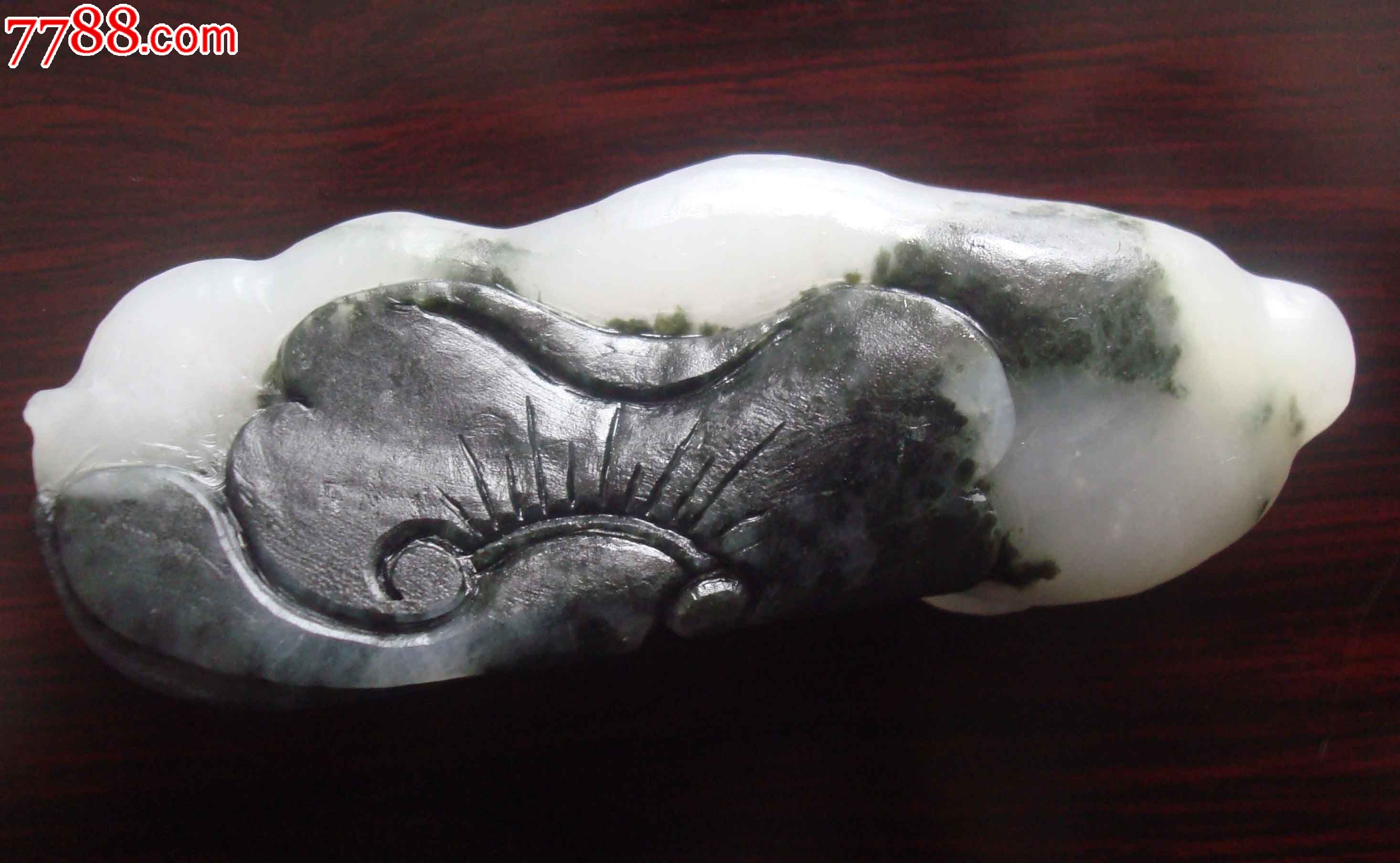 透水白独玉把件——人生如意_南阳玉/独山玉_第1张_7788钱币网