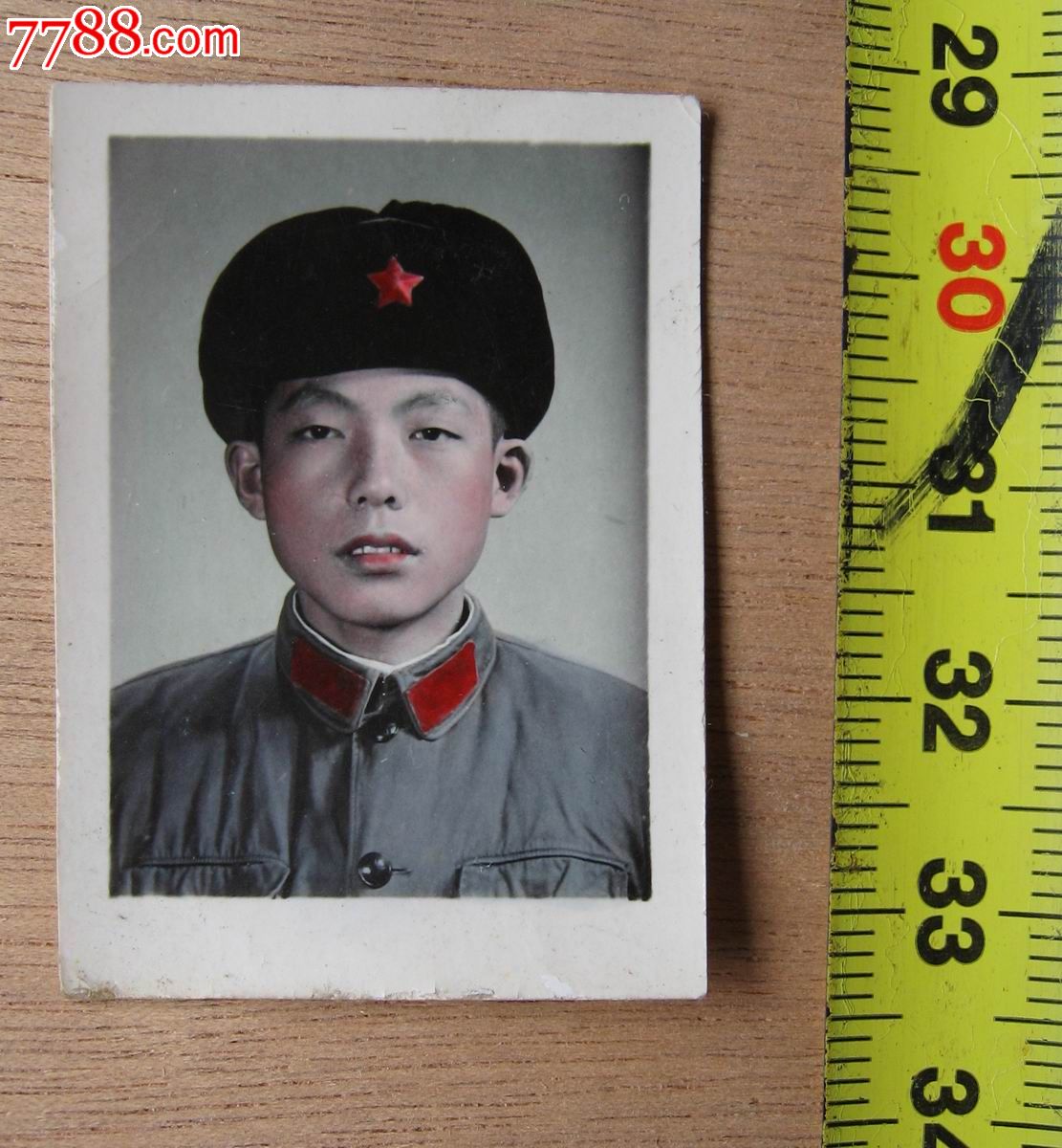 解放军照【手工上色】【这色彩的军衣少见】-se23540336-老照片-零售