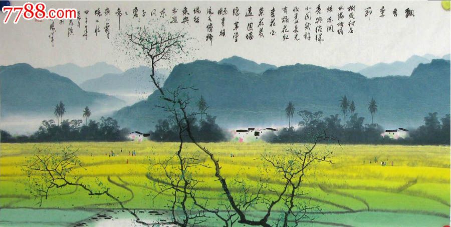 张泉踪·四尺田园风光山水-se23934940-山水国画原作-零售-7788收藏