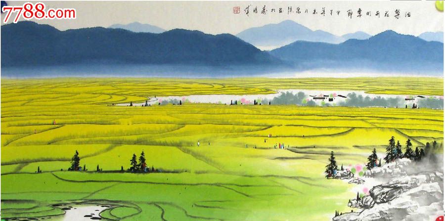 张泉踪·四尺田园风光山水-se23934949-山水国画原作-零售-7788收藏