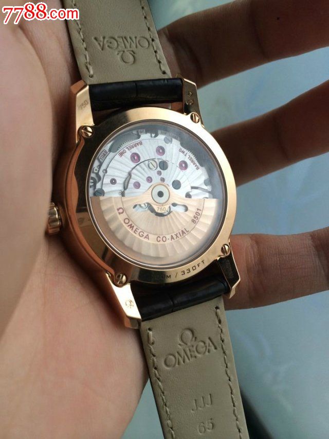 现货18k玫瑰金欧米茄omega同轴8501碟飞自动机械表