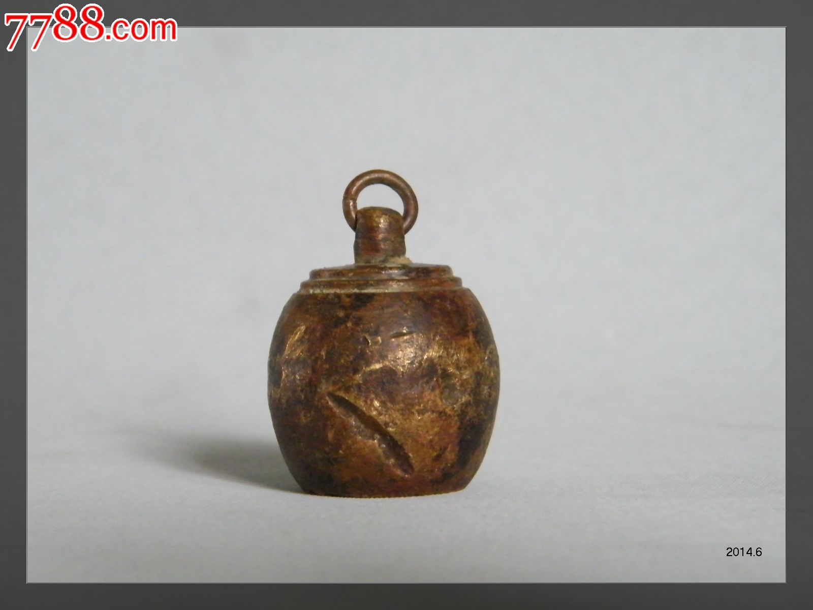 491-民国名款带数字鼓形铜秤砣/铜权