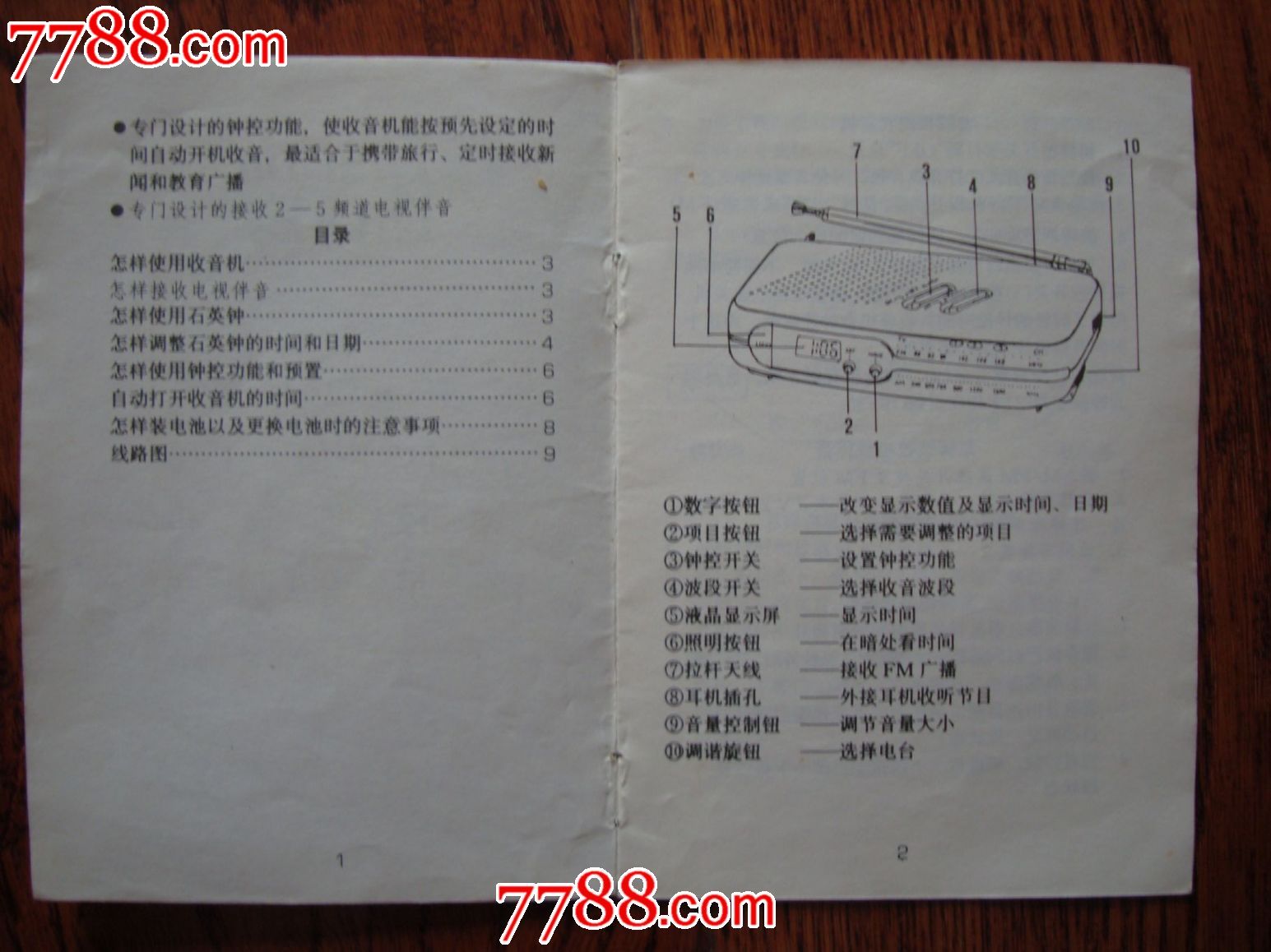 迪桑牌收音機說明書