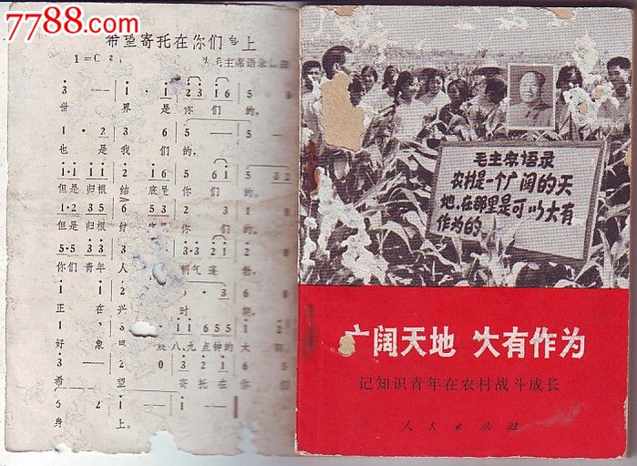 书:广阔天地,大有作为-记知识青年在农村战斗成长