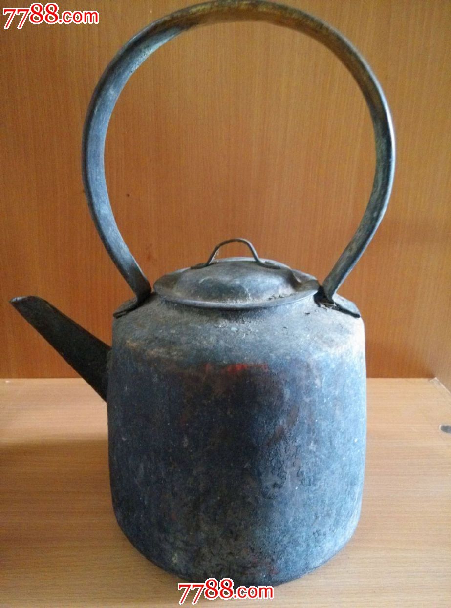 民国黄铜提梁壶