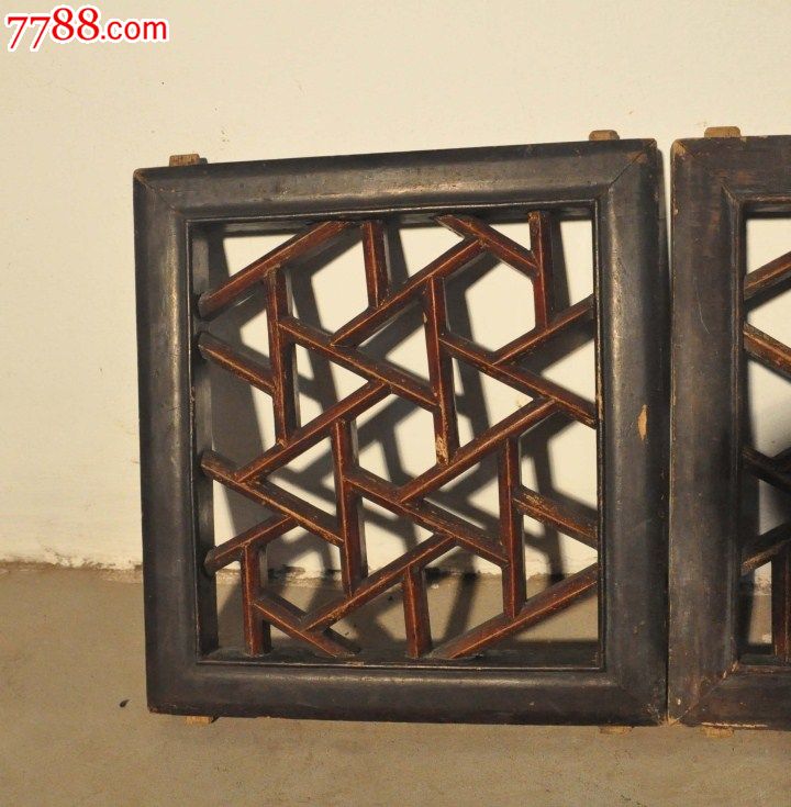 明清中式/古典壁挂壁饰/老格子小窗格墙饰杂件收藏