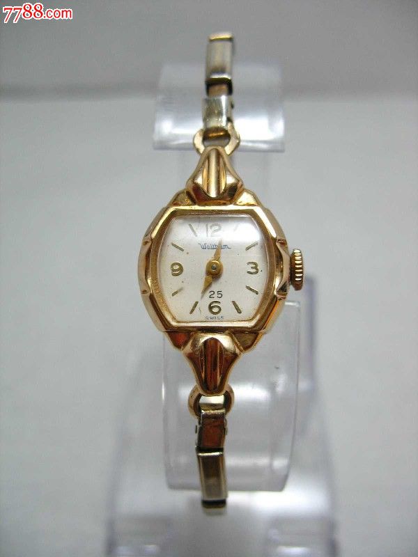 【黄金女表】25钻华生(waltham)14k实金女表