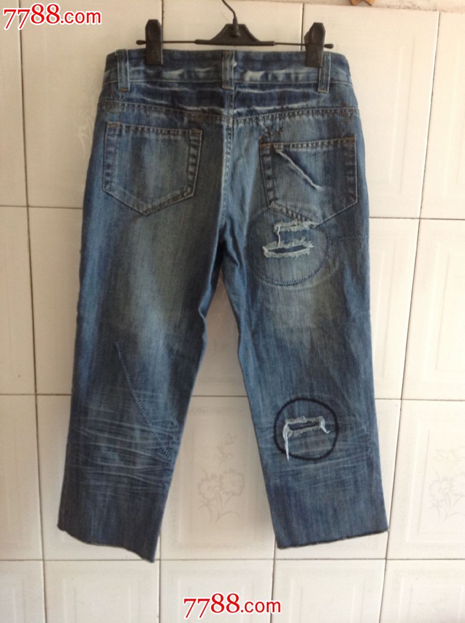 漂亮八分牛仔裤(女)