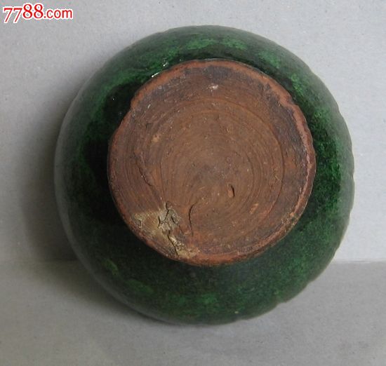 老窑瓷器高古瓷器收藏品——辽代瓜皮绿釉瓜棱小盖罐【开门好包浆】