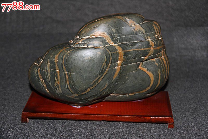 南水北调水源库区汉江堵河迷彩石原石奇石摆件