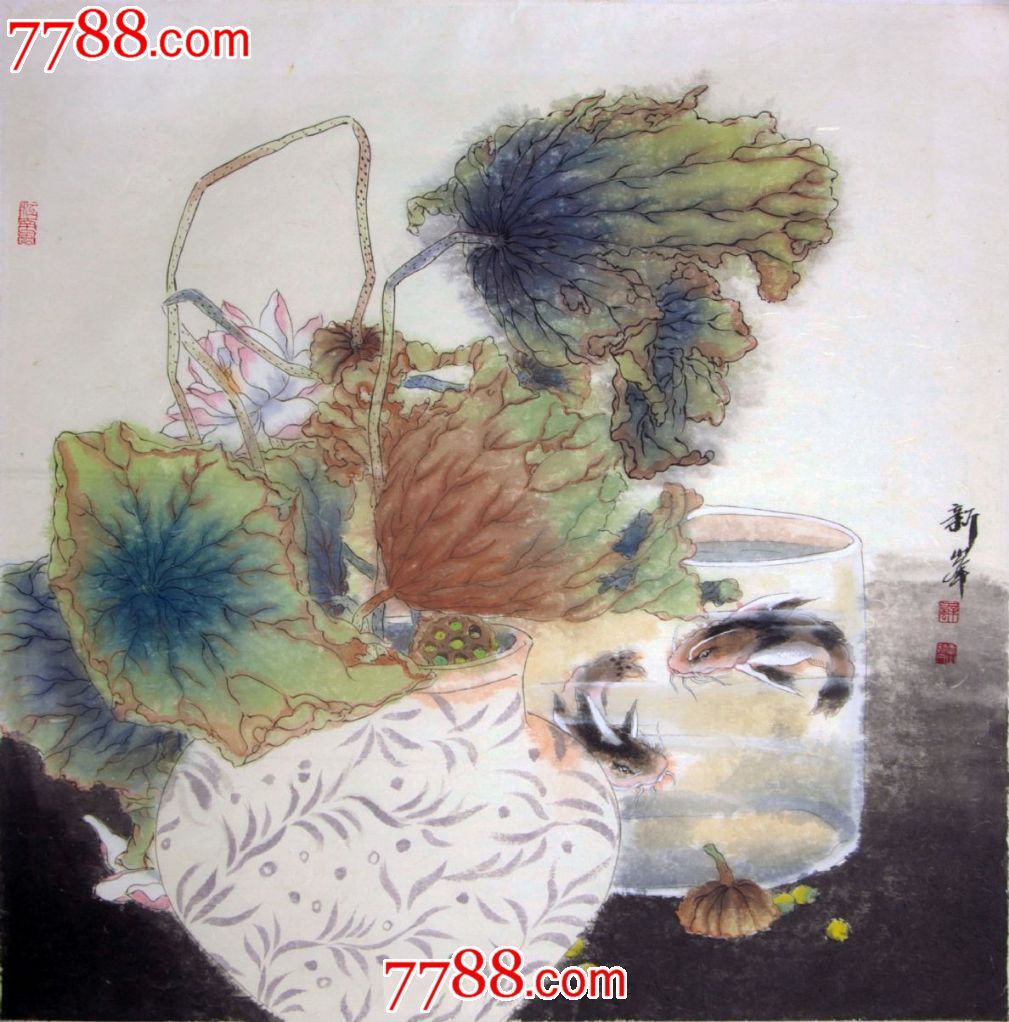 姚新峰鱼荷图69×69