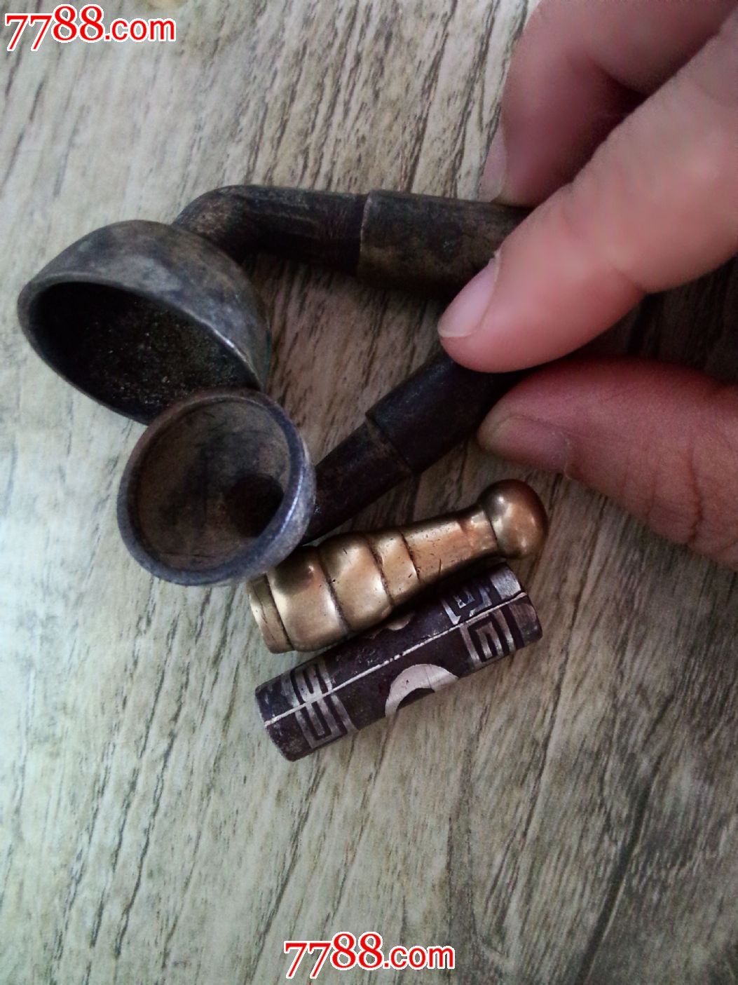 清末民国时期烟袋嘴和烟袋锅六个同售-se24583066-烟嘴-零售-7788收藏