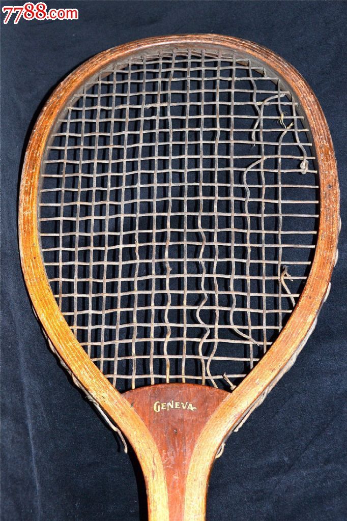 1910斯伯丁spaldinggeneva古董木质网球拍(收藏极品)