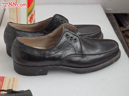 上海八十年代!青年式40码嘻嘻底小牛皮男鞋!全手工皮质好!