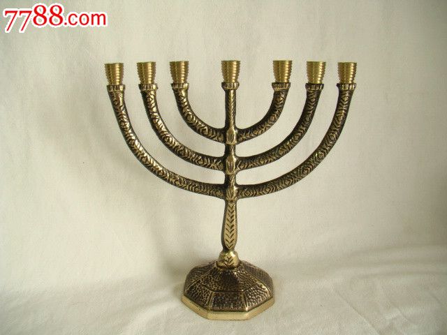 以色列耶路撒冷七头铜烛台