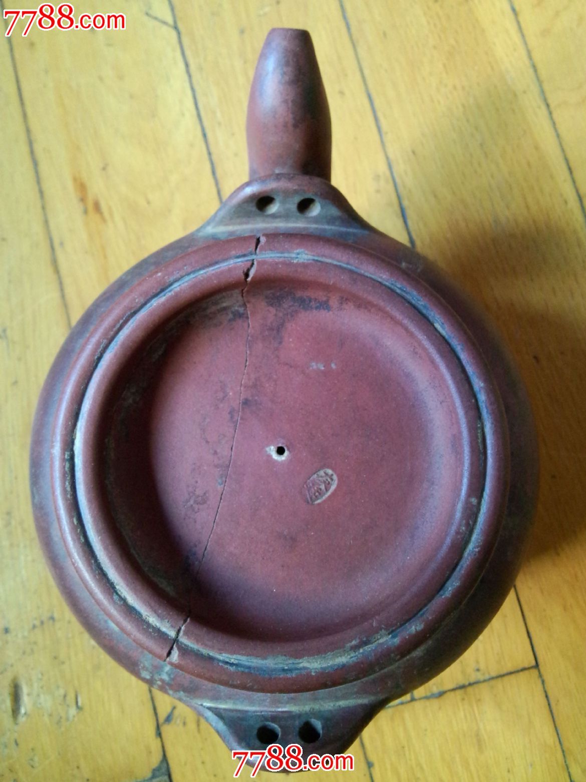 清末民国时期友廷款蛋包紫砂壶一把