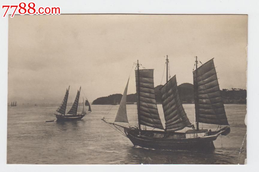 东南沿海帆船民国照片