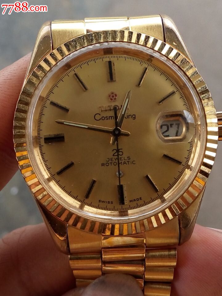 2手包金梅花王手表全自动机械男表eta25钻瑞士2824-2机芯