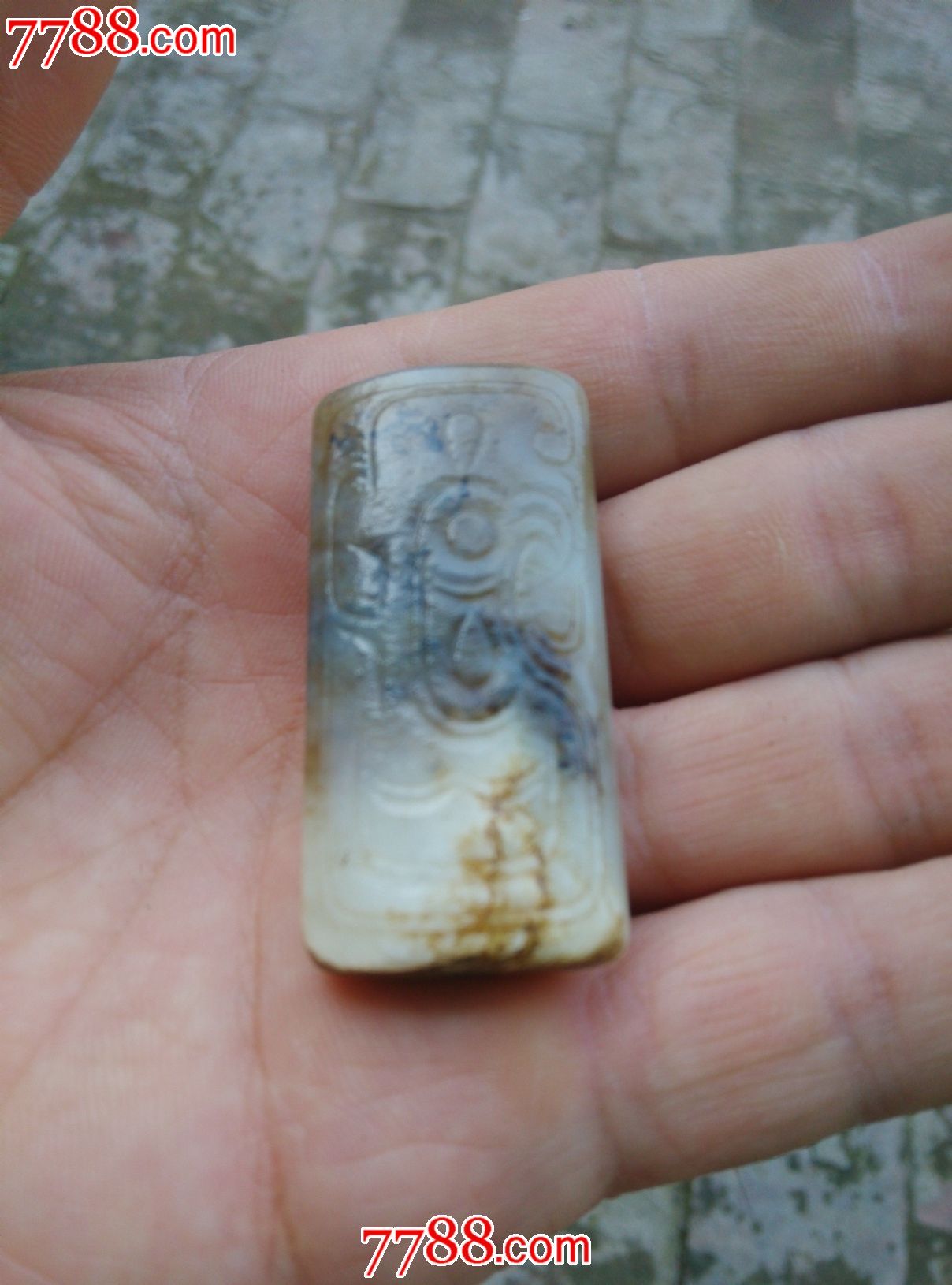 西周凤纹土沁老勒子