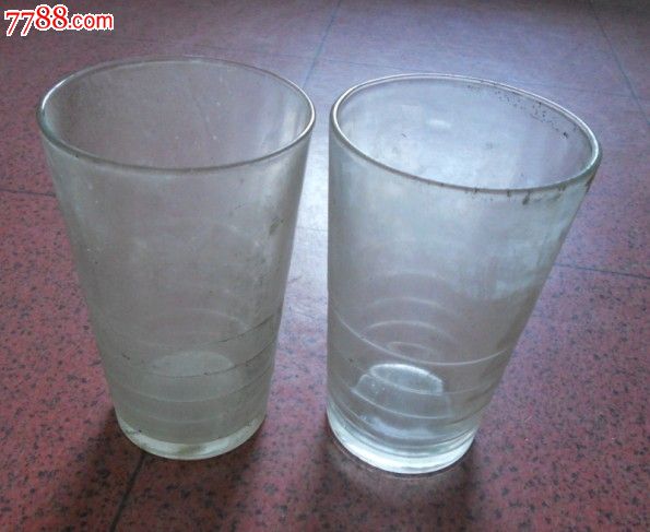 早期老玻璃杯一对-价格:28元-se25448070-水杯/杯具-零售-7788收藏