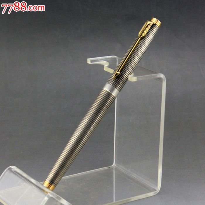 美国派克parker75纯银格14k金尖古董钢笔,西洋收藏品