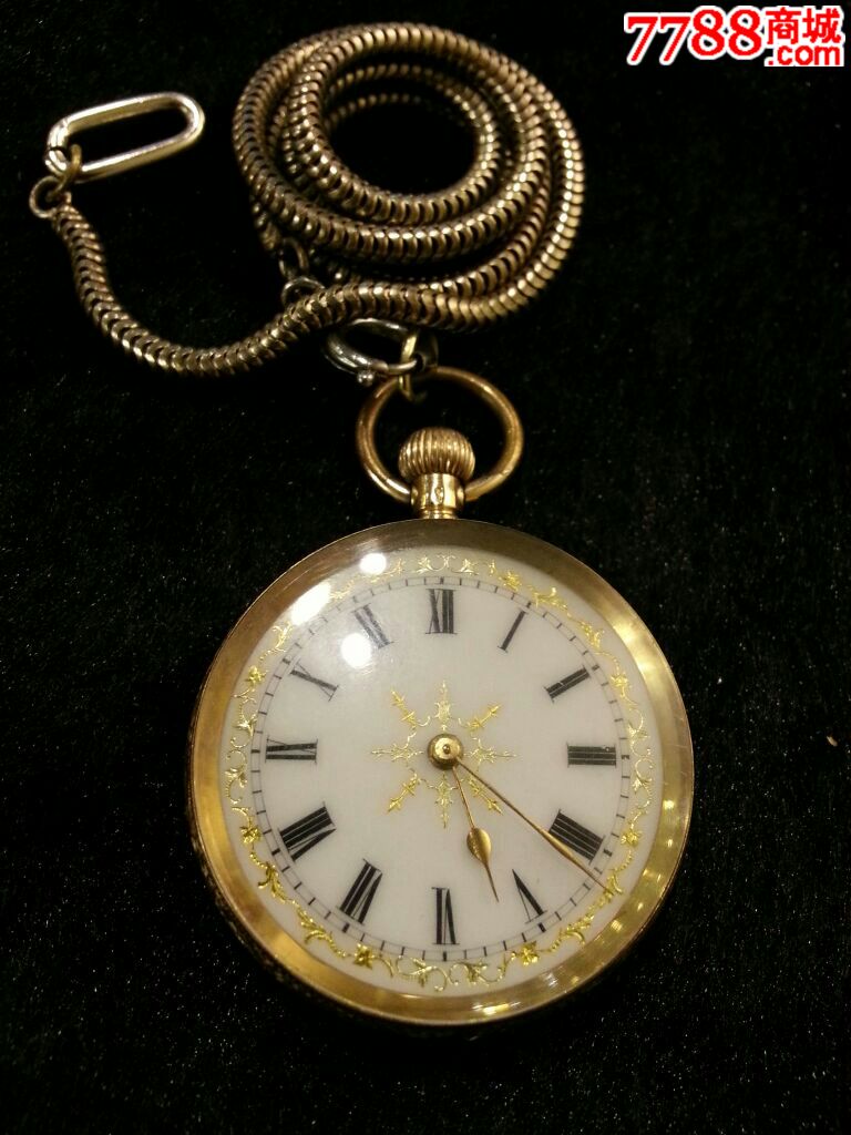 14k纯金怀表