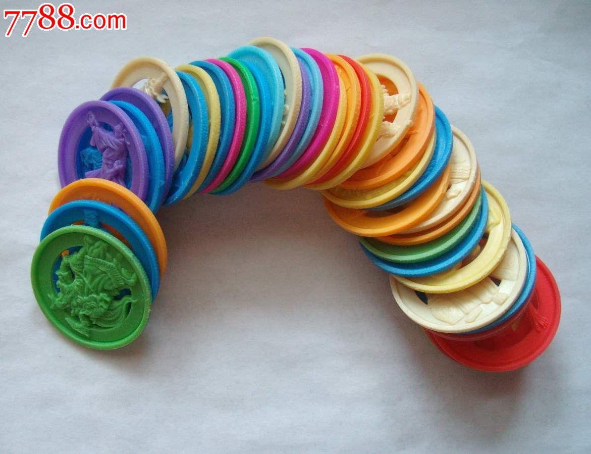 统一小当家《水浒英雄令》塑料圆卡40枚不同合售(9-10品)