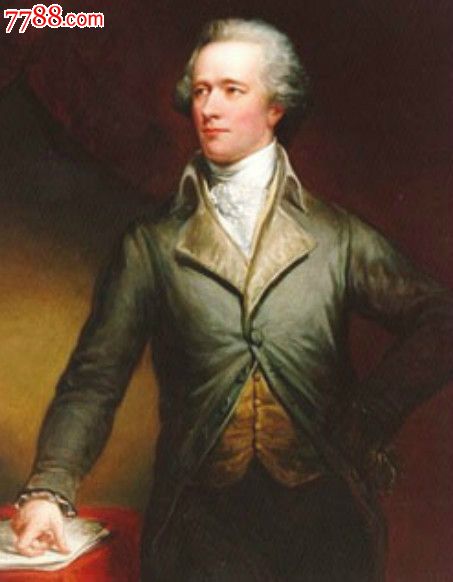 美国著名开国元勋亚历山大汉密尔顿像纪念铜章勋章徽章