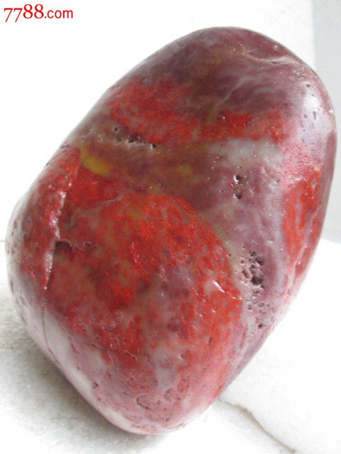 天然鸡血石原石摆件