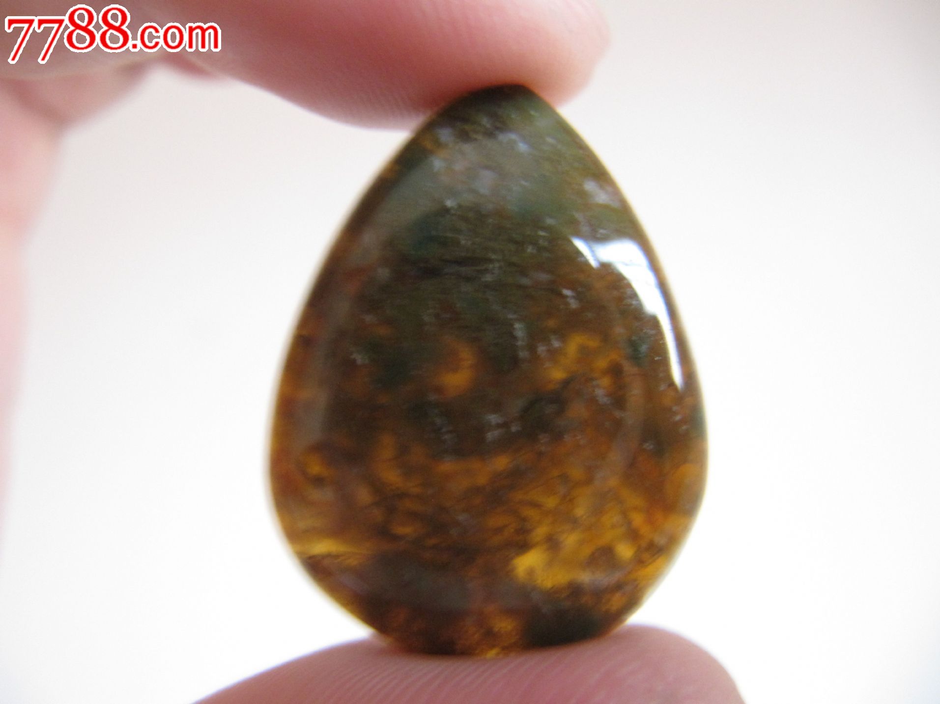 棕色苔藓玛瑙原石