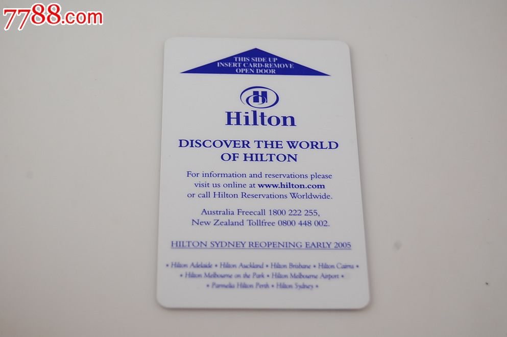 希尔顿酒店-se19120156-门锁卡/房卡-零售-7788收藏__收藏热线