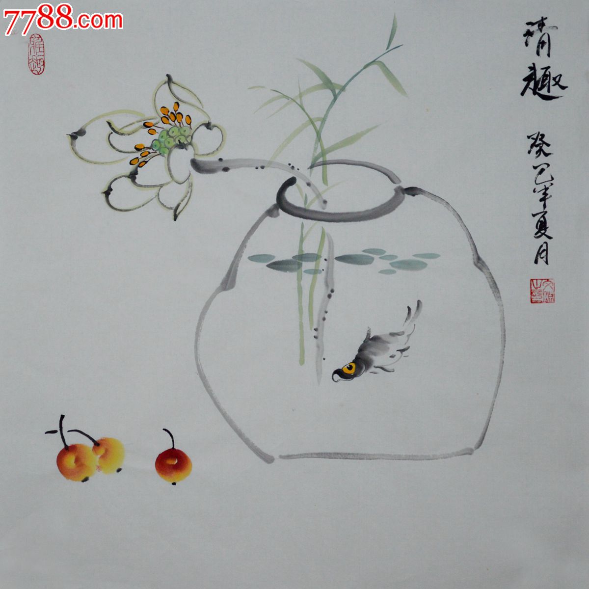 国画写意花鸟画小品hn0505