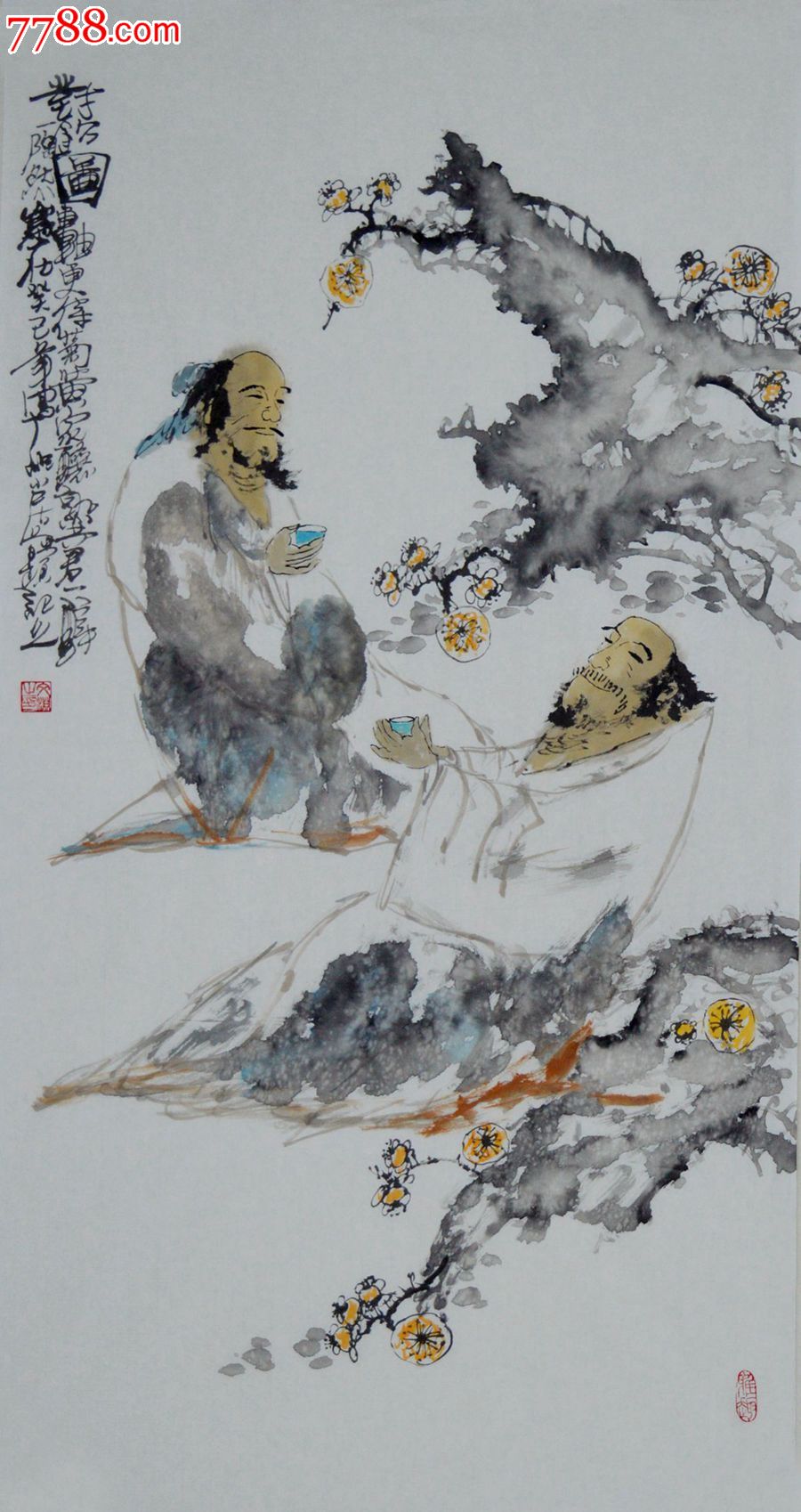 三尺整张人物画高士图rw0036-se20581771-人物国画原作-零售-7788收藏