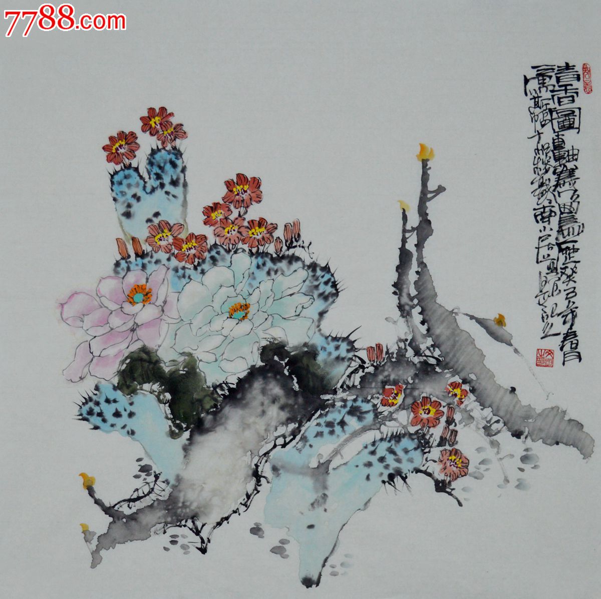 四尺斗方国画花鸟画邹品hn0484