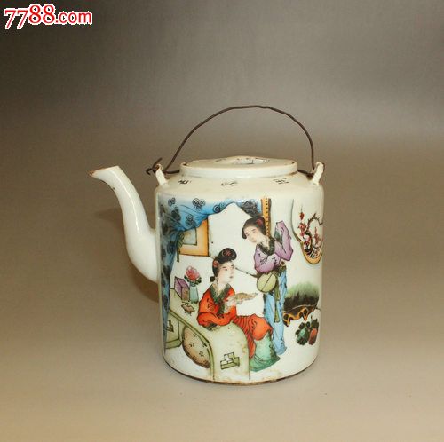 绘画名家吴少峰人物茶壶