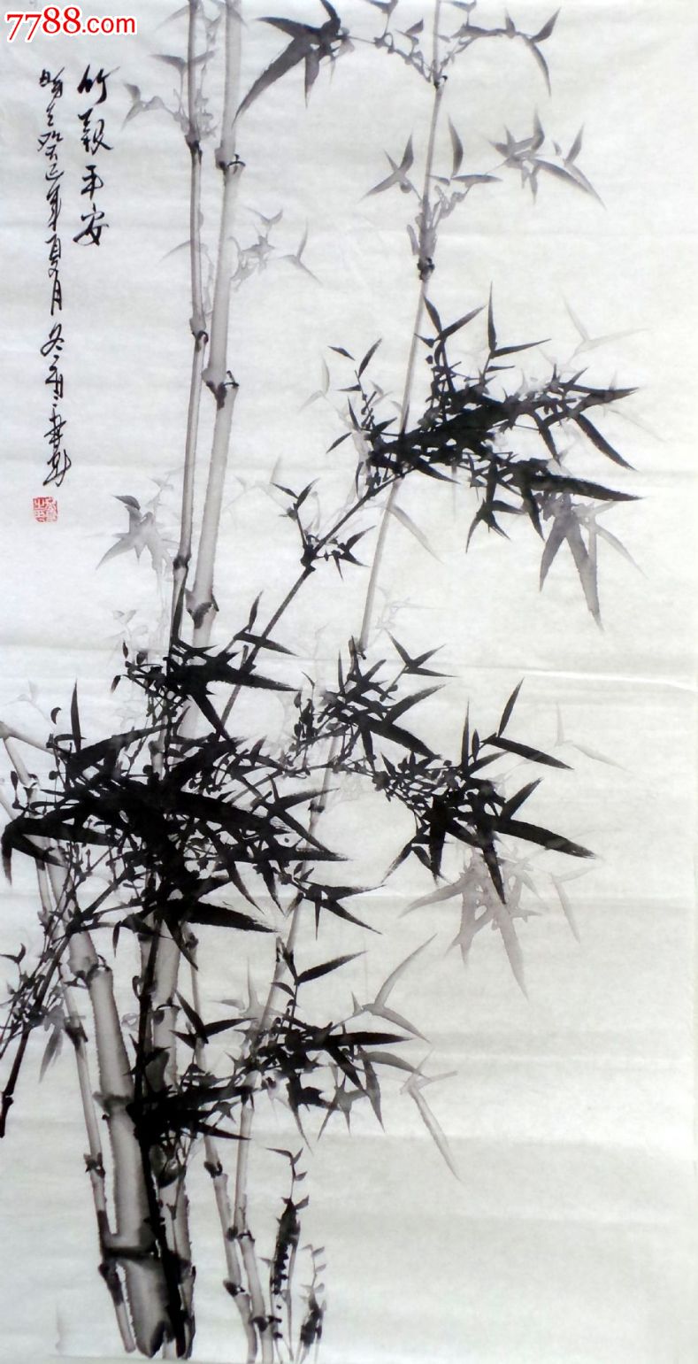 四尺整张国画竹竹报平安gh00797-花鸟国画原作--se19969830-零售-7788