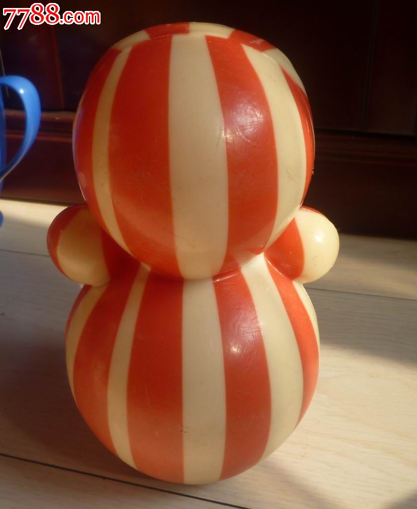 怀旧经典收藏瓜皮红色娃娃脸不倒翁