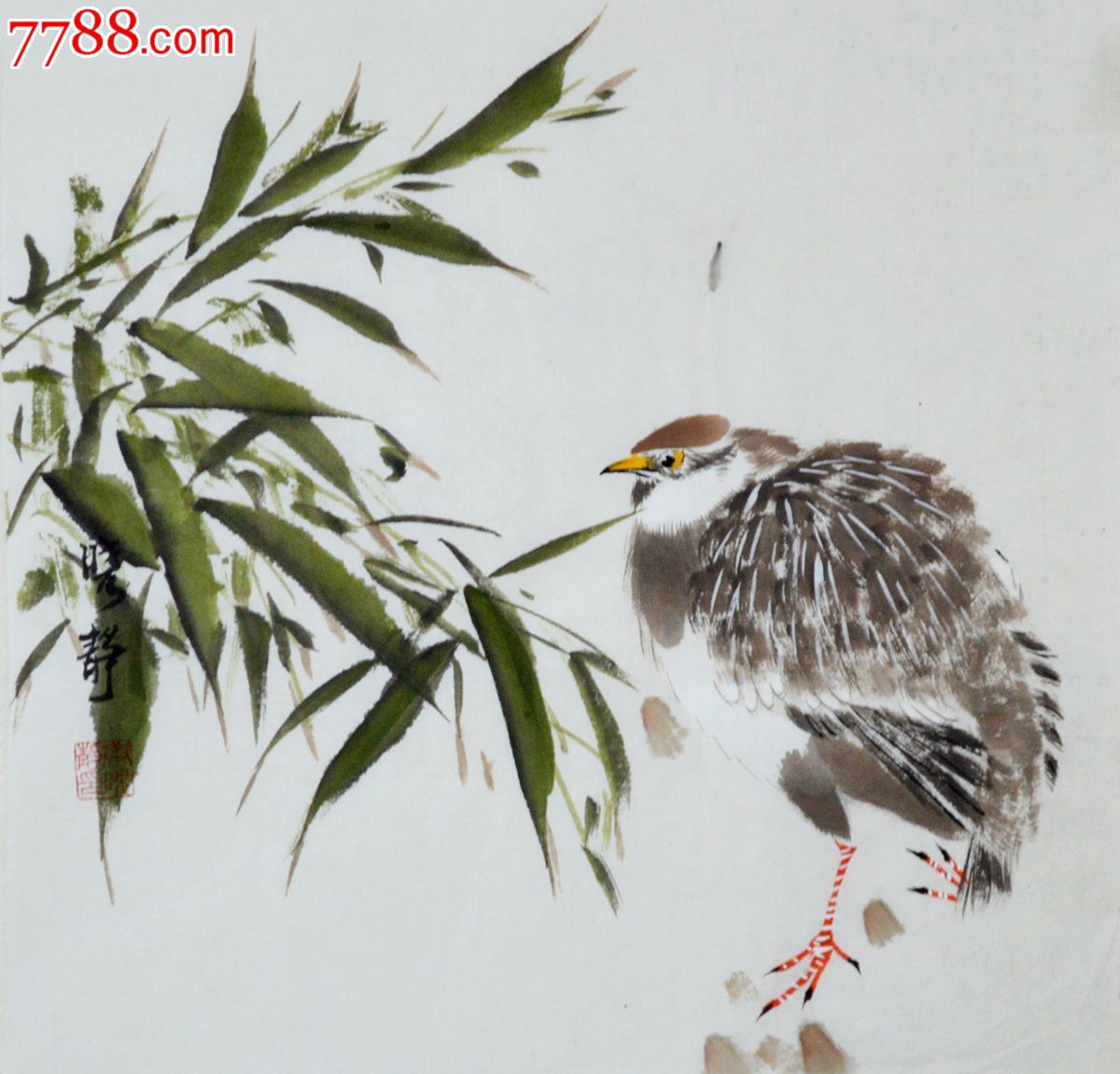 小品花鸟画鹌鹑