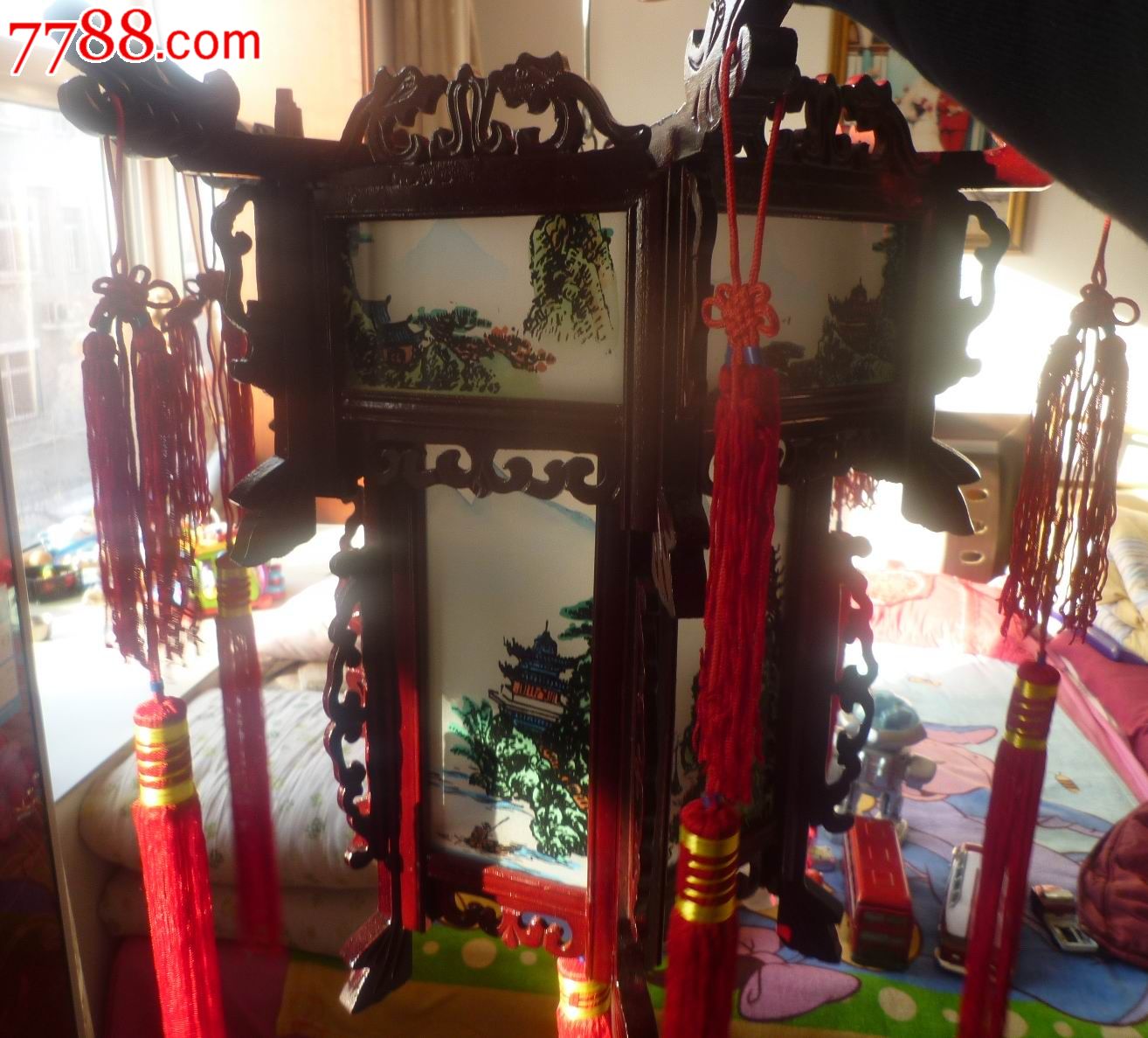 画玻璃六角六面流苏宫灯-se21570541-花灯/灯笼/彩灯-零售-7788收藏