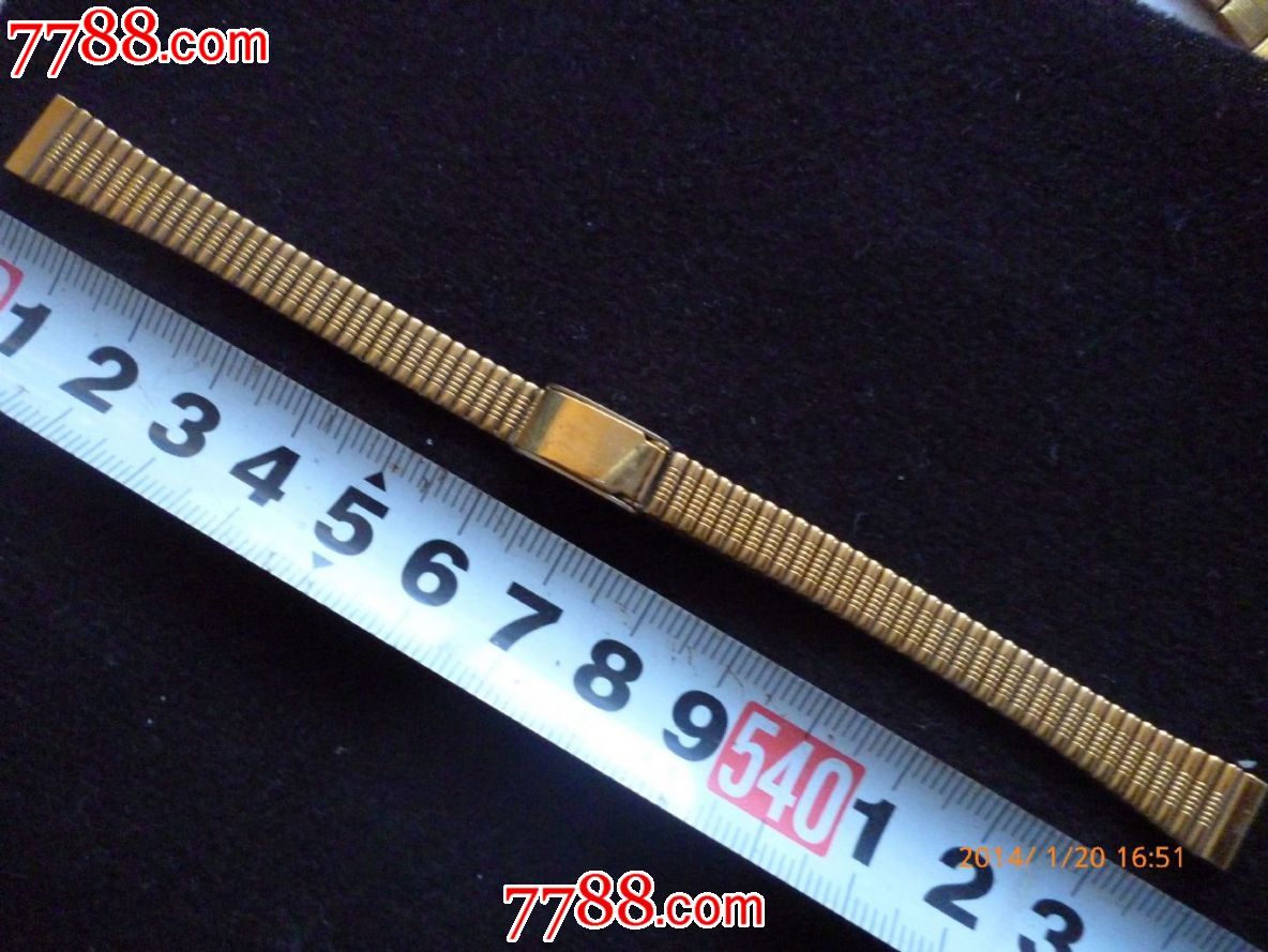 【10mm】镀金细花古董老表带一条!【可配表耳处寛12-14mm的中外表用】