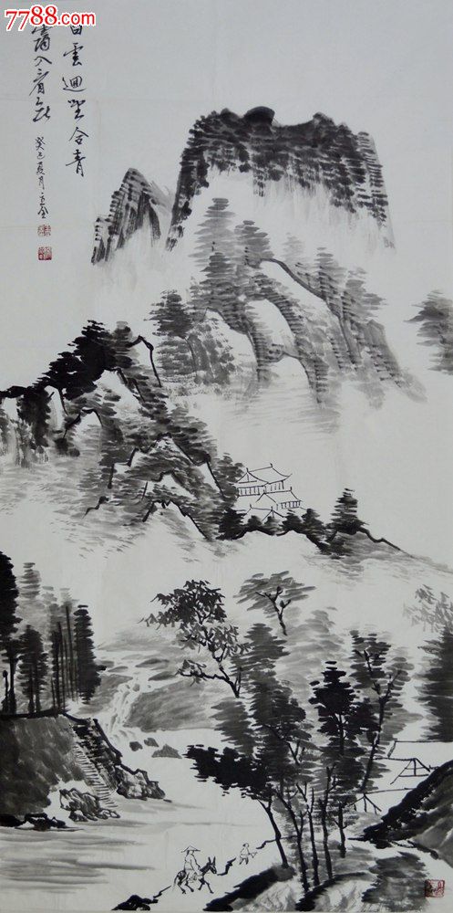 《白云青山》ss0335-se22449047-山水国画原作-零售-7788收藏__中国