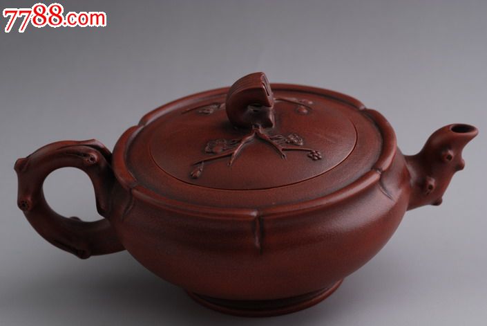 宜兴汪寅仙款梅花紫砂壶全手工原矿名家茶壶茶具朱泥