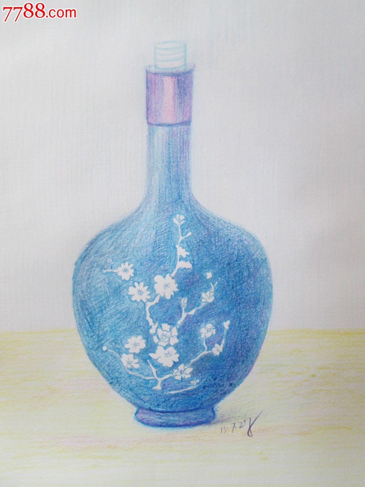 素描彩色铅笔画原作8k