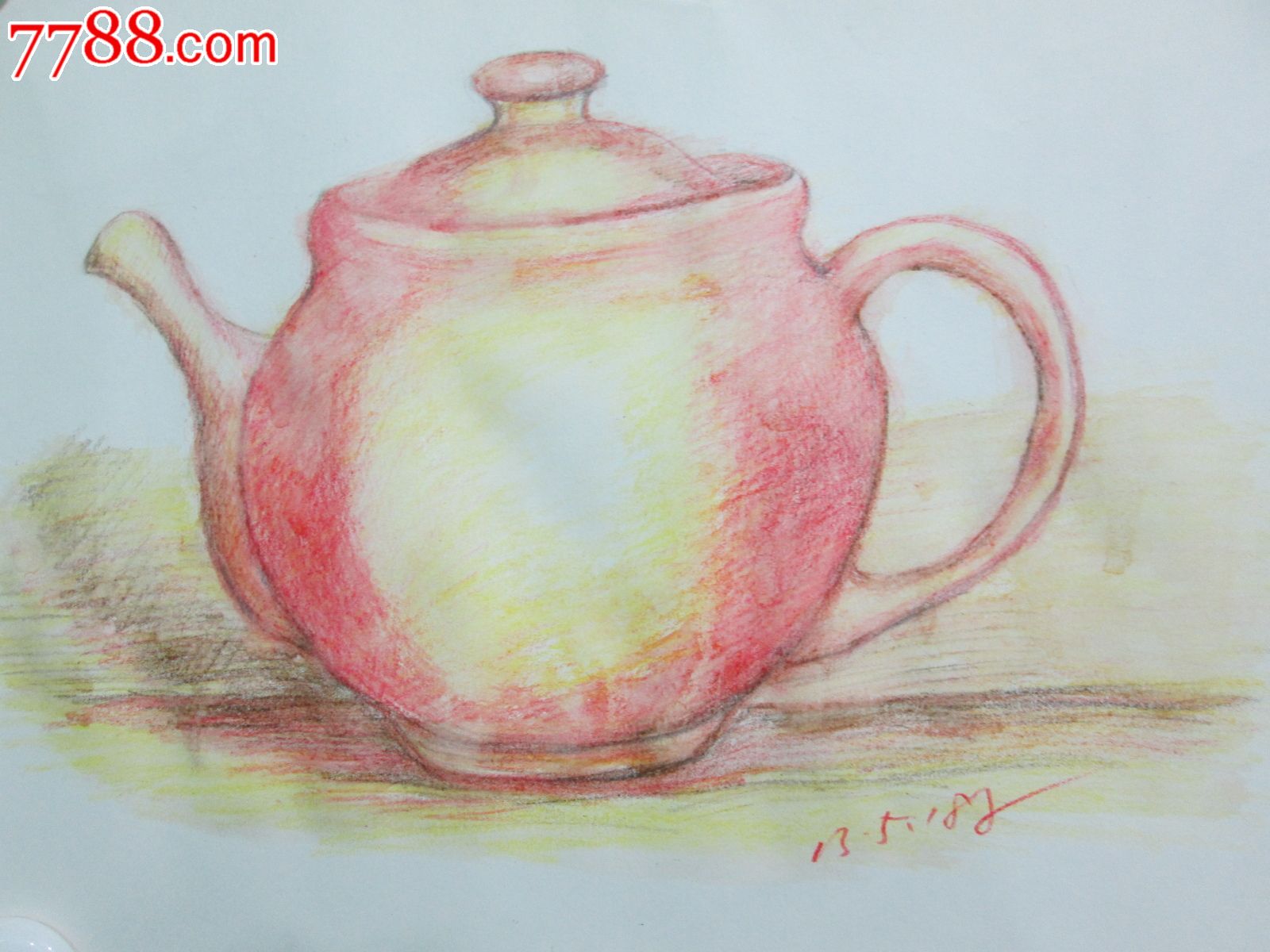 素描彩色铅笔画原作8k